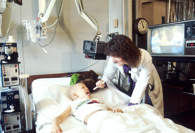 doctor treating the patient